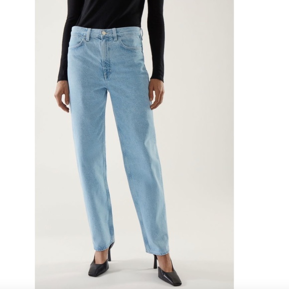 COS Straight-Leg Non-Stretch Jeans in light blue - Picture 1 of 5